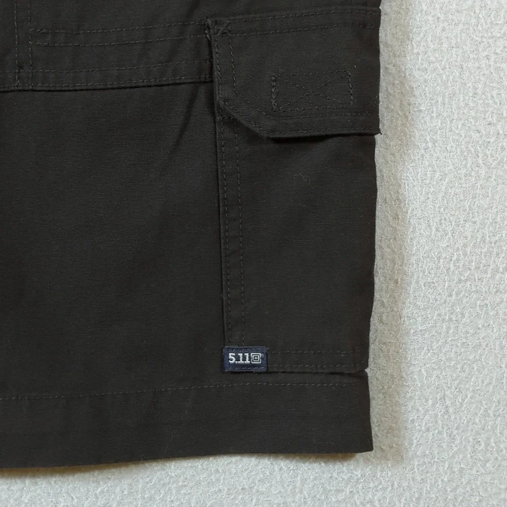 5.11 Tactical Series Cargo Shorts Mens 34 Black Cotton Canvas Utility 9